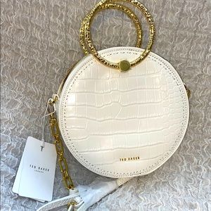 Ted Baker ivory metal handle cross body